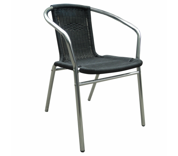 Linder Exclusive Zahradní ratanová židle MC4601 Stříbrná/Černá