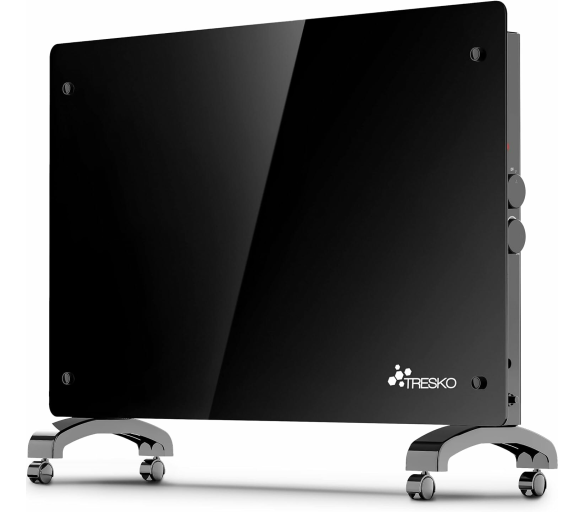 Tresko Skleněný konvektor 1500 W GPH-15 Černý