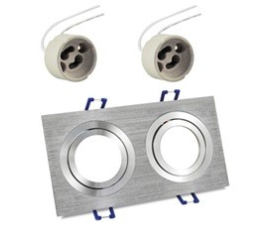 SANICO Podhledové Bodové Svítidlo BRG70055 VÝKLOPNÉ SOUTH double STŘÍBRNÁ + patice