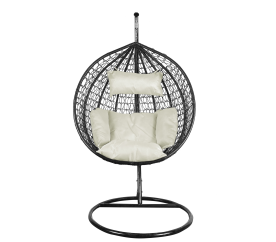 Aga Závěsné křeslo ORTA Black - Beige
