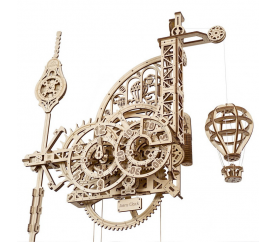 Ugears 3D dřevěné mechanické puzzle Nástěnné hodiny Aero
