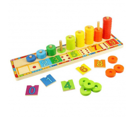 Bigjigs Toys Deska nasazování s čísly -  poškozený obal