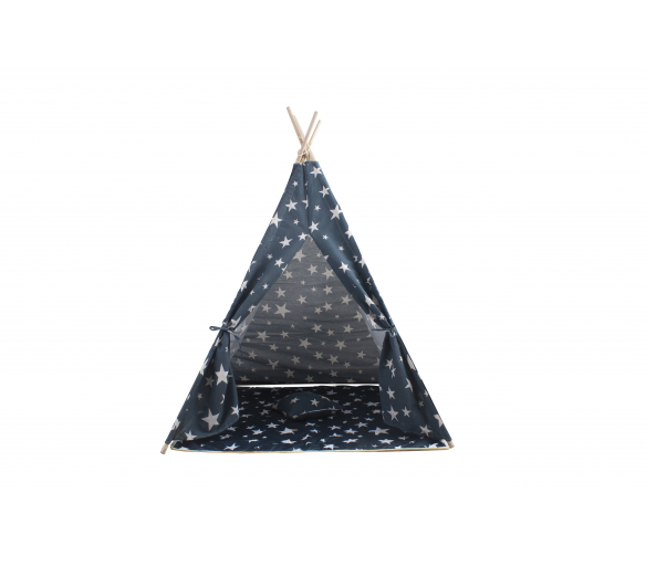 Aga4Kids Dětské Teepee Hvězdy Tmavě modrá