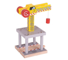 Bigjigs Rail Velký jeřáb žlutý - poškozený obal