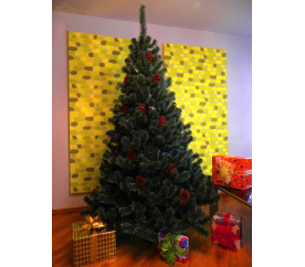 Umělý vánoční stromek - Borovice bílozelená 220 cm