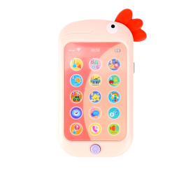 Aga4Kids Dětský telefon Kohout Růžový