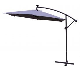 Aga Zahradní slunečník konzolový EXCLUSIV LED 300 cm Dark Grey