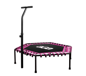 Aga FITNESS Trampolína 130 cm Růžová + madlo 6SAF012 - 2. JAKOST