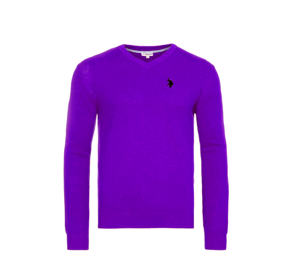 U.S. Polo Assn Svetr V-Neck Purple