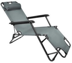 Plážové lehátko tmavě šedé Malatec 3260