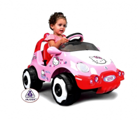 Injusa Elektrické autíčko RACING CAR HELLO KITTY 6V