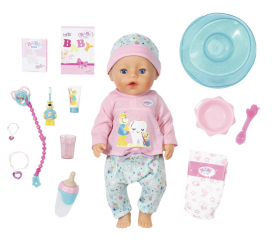 Baby Born Bath Soft Touch holčička s doplňky na čištění zubů