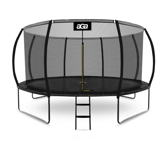 Aga SPORT EXCLUSIVE Trampolína 430 cm Černá + ochranná síť + žebřík - II. JAKOST