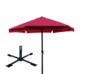Linder Exclusiv Slunečník MC2002 300 cm Burgundy + stojan - NEVYSTAVOVAT, NEJSOU STOJANY