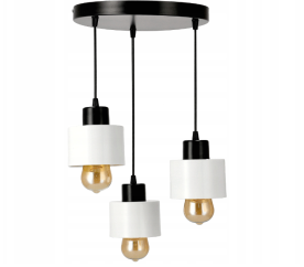 LED závěsná lampa LOFT - 3xE27 - CUBE WHITE