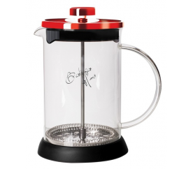 Konvička na čaj a kávu French Press 600 ml  Burgundy Metallic Line - BERLINGERHAUS