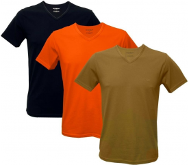 Emporio Armani Tričko 3-PACK Orange, Navy, Khaki