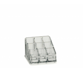 Kosmetická dóza SAFIRA, plast, transparent, 9x9x6,5cm - Kela - Kela