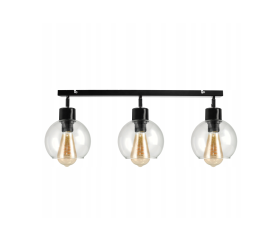 LED lustr stropní svítidlo 3xE27 LOFT Nastavitelná průhledná koule
