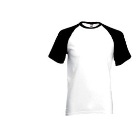 Fruit Of The Loom Tričko BASEBALL White Black