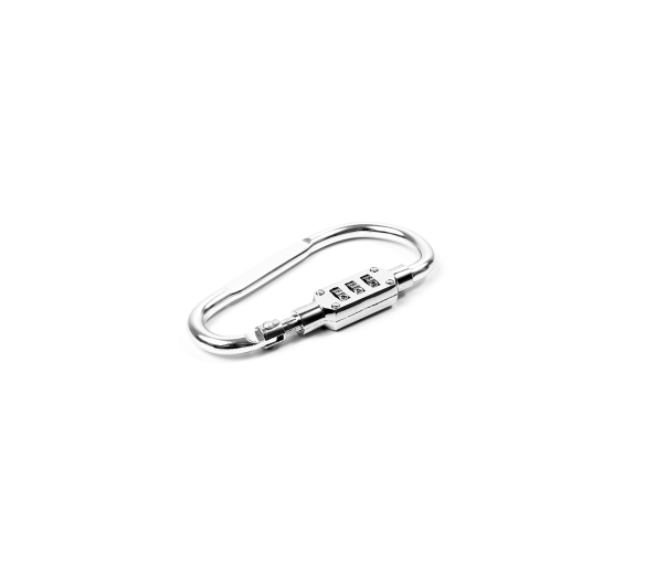 Aga Karabina s kódovým zámkem 9x4,8 cm Stříbrná