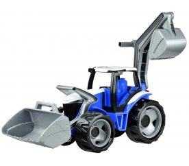 Traktor se lžící a bagrem