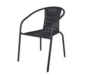 Linder Exclusiv Zahradní židle RATAN Tmavě šedá/Černá