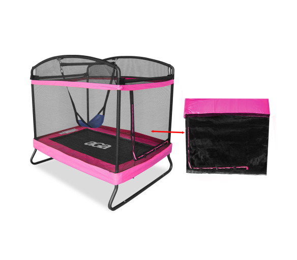 Aga Ochranná síť na obdélníkovou trampolínu 122x183 cm Růžová