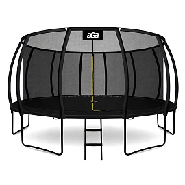 Aga SPORT EXCLUSIVE Trampolína 500 cm Černá + ochranná síť + žebřík