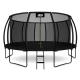 Aga SPORT EXCLUSIVE Trampolína 500 cm Černá + ochranná síť + žebřík