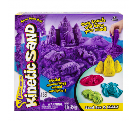 Kinetic sand písečný zámek s formičkami a hrací vanou 454g