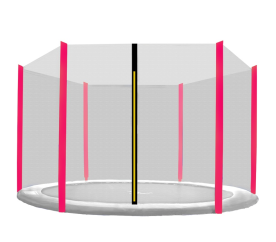 OUTLET Aga Ochranná síť 250 cm na 6 tyčí Black net / Pink