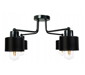 Závěsné svítidlo DRON 4xE27 ČERNÝ HRNEK