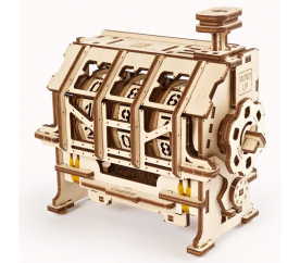 Ugears 3D dřevěné mechanické puzzle STEM klikací počítadlo