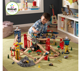 KidKraft Vláčkodráha SUPER HIGHWAY TRAIN SET