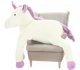 Aga4Kids Plyšový jednorožec 190 cm White