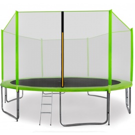 Aga SPORT PRO Trampolína 400 cm Light Green + ochranná síť + žebřík + kapsa na obuv