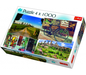 Puzzle Toskánsko 4x1000 dílků