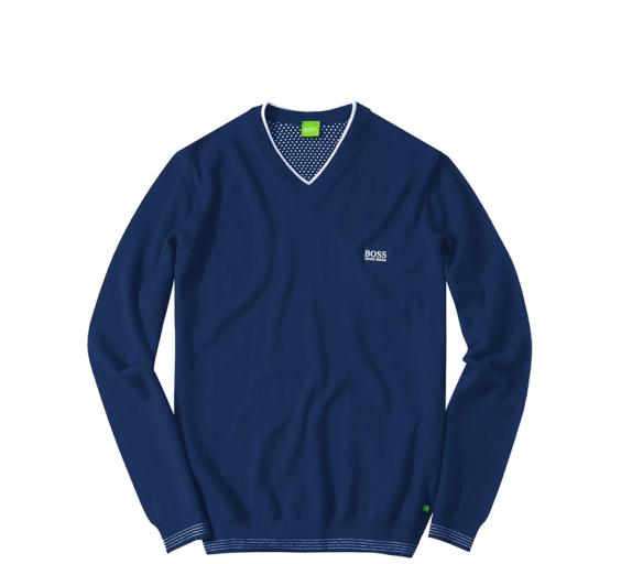 Hugo Boss Svetr V-NECK Navy