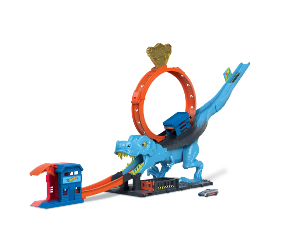 Hot Wheels City HKX42 Smyčka se žravým T-Rexem