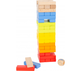 Small Foot Dřevěná Jenga duhová