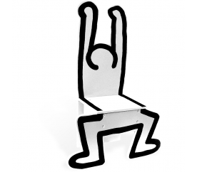 Vilac Dřevěná židle Keith Haring bílá