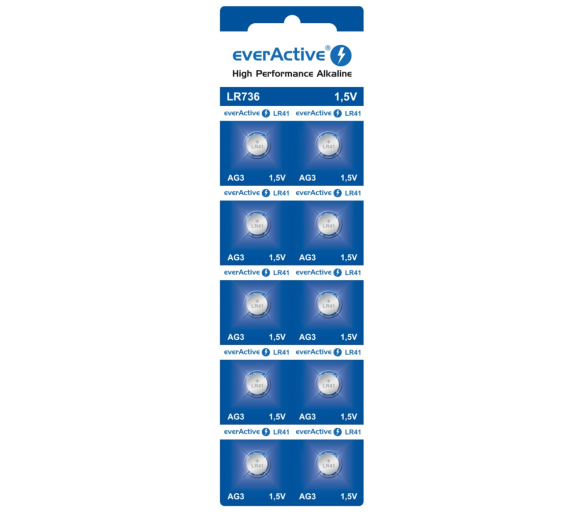 Aga Baterie EverActive Alkaline G3 LR736 10ks