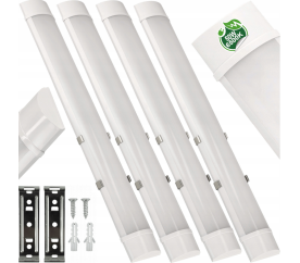 4x Přisazené LED stropní svítidlo 150cm - 230V - 50W - IP20 - studená bílá