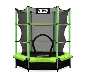 Aga Dětská trampolína 140 cm Světle zelená + ochranná síť