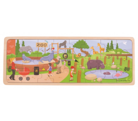 Bigjigs Toys Dřevěné puzzle ZOO