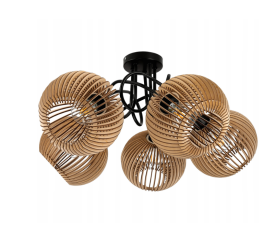 Stropní LED svítidlo LOFT 5xE27 - WOOD
