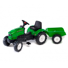 Falk Šlapací traktor LANDER Z160X 2031A Green + vlečka