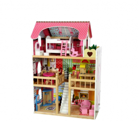 EcoToys Domeček pro panenky RASPBERRY