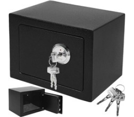 Trezor s mechanickým zámkem 230x170x170mm černá ISO 8800